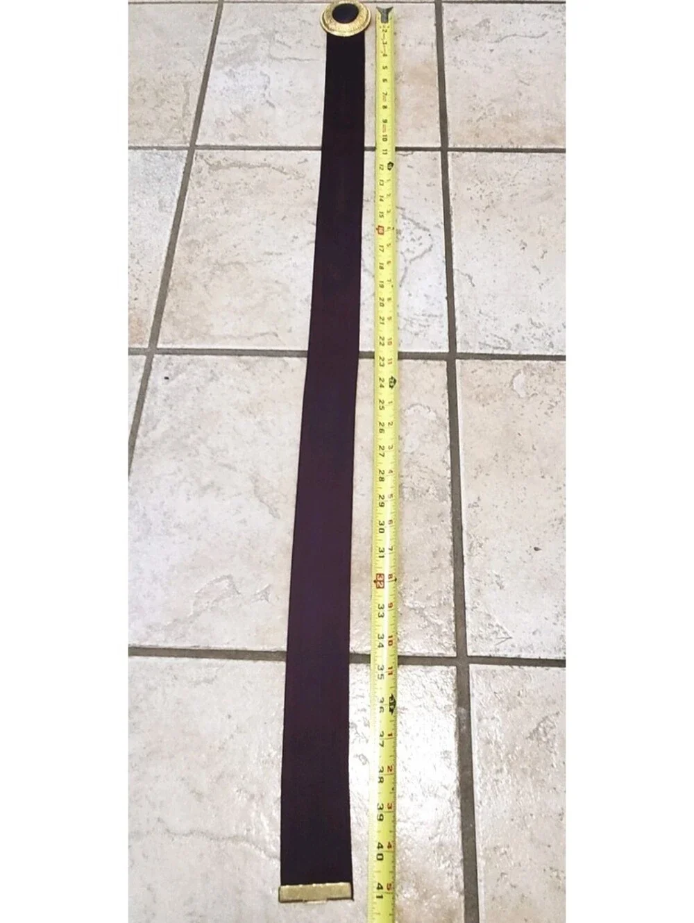 Vintage Day-Lor 80s Purple Elastic Cinch Belt L - XL Leather Buckle USA EUC